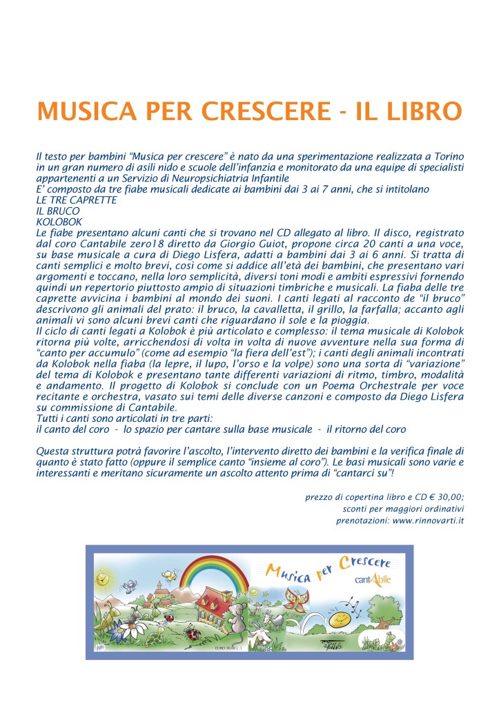 musica per crescere, libro e CD